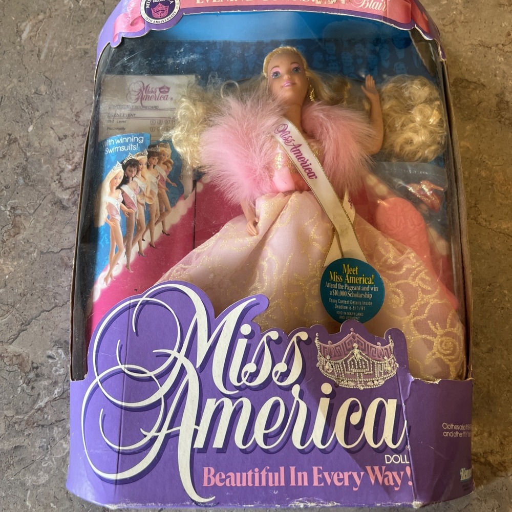 Vintage 1991 Miss America Blair Doll Kenner Evening Gown